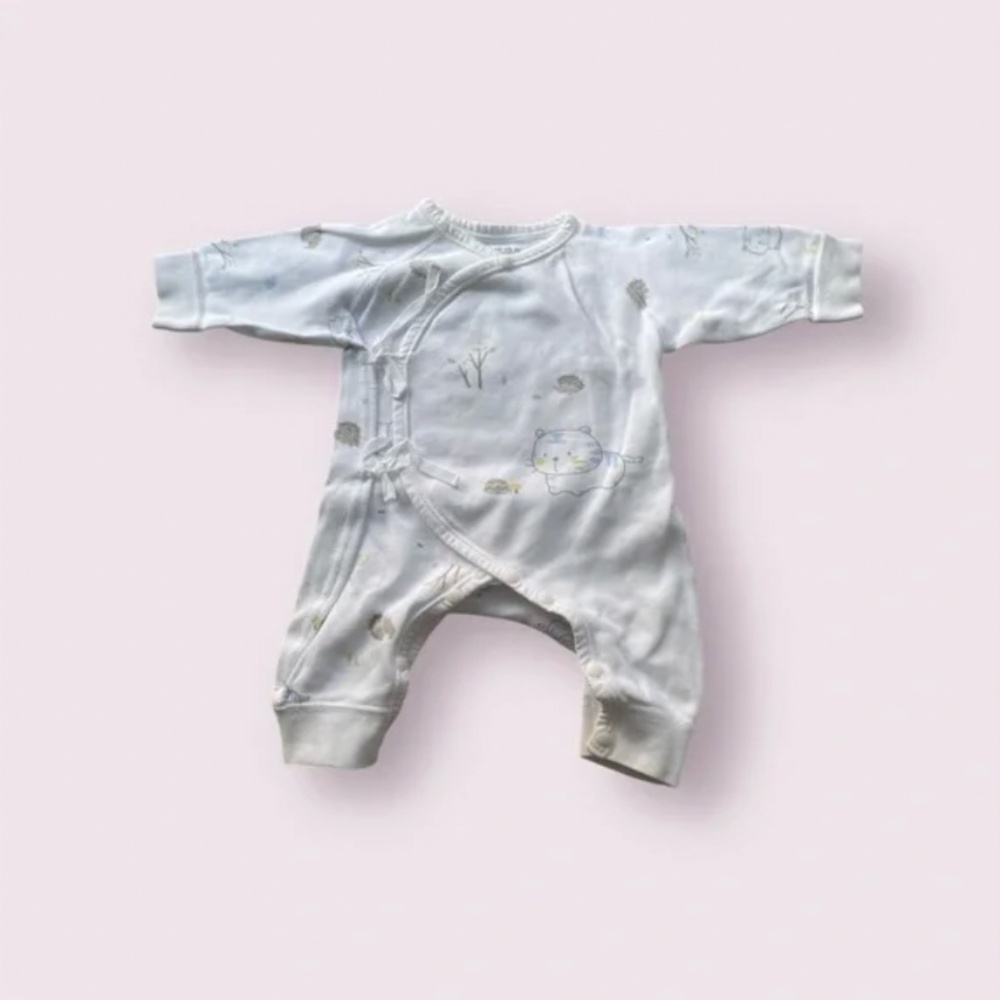 Baby Cotton Onesie Set With Hat